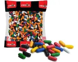 Venco - Kleurendropstaafjes - 2x1 Kilo - Snoep - Drop - Staafjes