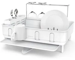 Simplehuman - Afdruiprek Luxe - Wit - Roestvast Staal