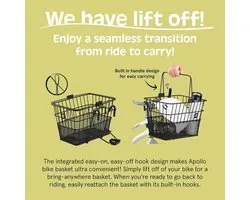 Retrospec Apollo detachable bicycle basket for the