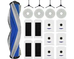 Vervangingsonderdelen Geschikt voor de ECOVACS DEEBOT T30S / T30S PRO robotstofzuiger, inclusief 1 hoofdborstel, 4 filters, 4 zijborstels, 4 dweilen en 6 stofzakken.