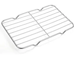 Rooster Rechthoekig 22×14cm - Taartrooster - Afkoelrooster - Bakrooster - Multifunctioneel Rooster - Afkoelrek voor Gebak - Bakken Keukenaccessoires - Braadrooster voor Ovenschalen - voor bakken, koelen, koekjes, keuken, stomen, afdruipen, koelrek