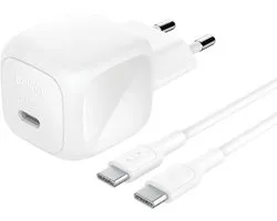 Chargeur mural USB-C Belkin 45 W avec câble USB-C vers USB-C de 1 m – Universel – Wit