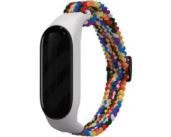 Strap-it Activity Tracker Strap - Bracelet en nylon tressé adapté pour Xiaomi Mi Band 5 / Mi Band 6 / Mi Band 7 - Coloré