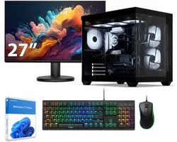 Sedatech Pakket Advanced Gaming PC Waterkoeling Aquarium • AMD Ryzen 7 7800X3D • Radeon RX 9070XT • 32Gb DDR5 • 2Tb SSD M.2 • WiFi, USB C • BT • Windows 11 • Desktop computer • Monitor 27''