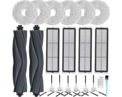 PolkaHome Accessoires voor Dreame L10s Ultra / L10s Pro / L10 Ultra, reserveonderdelen voor Xiaomi X10+ stofzuiger, 2 hoofdborstels, 4 HEPA-filters, 6 reinigingsdoeken, 6 zijborstels