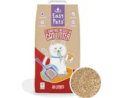 Litière agglomérante pour chat Easypets bois - 30L