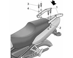 Kit Support top case Shad TOP MASTER pour moto Yamaha 600 Fazer Y0FZ61ST Neuf