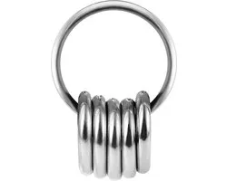 Set van 2 Oor tunnels oorbellen - Uitgerekte oren - 16MM - RVS - Piercing - Lussen