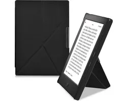 kwmobile e-reader hoesje geschikt voor Kobo Aura H2O Edition 1 hoes - Ereader flip case met standaard - E reader cover van kunstleer - In zwart