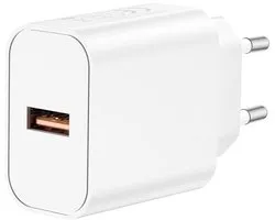 OneOne Chargeur rapide 18W avec port USB A. Chargeur rapide blanc. Adaptateur chargeur compatible avec Huawei MatePad 11, MatePad 5G, Nova 5i Pro, 5T, 5z, P smart 2021, P20, P20 Pro, P30, P40, Y7a, Y9a