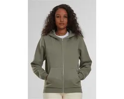 Urban Classics - Fluffy Vest met capuchon - L - Olijfgroen