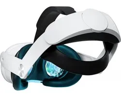 Elite Strap Geschikt voor Meta Quest 3 VR-Bril - Verstelbaar - Verstelbare Comfortabele Strap - 3D Bril Accessoires - Wit - Hoofdkussen - Anti Scratch Lens Cover Geschikt - VR-bril niet inbegrepen!