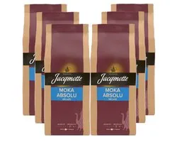 Jacqmotte Moka Absolu Decafe - Multipack - Gemalen Koffie - 1,5kg (6x250g)