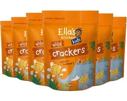 Ella's Kitchen - Biologisch Wilde Crackers 18+m Wortel & Rozemarijn - 6 x 100 gr - Voordeelverpakking