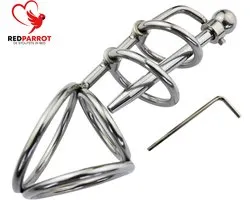 Kuisheidskooi met ingebouwde Penisplug | Extreme penis BDSM | Penis plug | Dilator | Sperma stopper | Plasbuis | Scrotum | Luxe kwaliteit