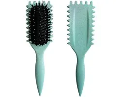 BRUSHER - Tuning Bounce Curl Define verte| Brosse à cheveux pour définir les boucles| Cheveux bouclés