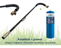Onkruidbrander Extreme met Bernzomatic propaanfles - met handige piezo ontsteking