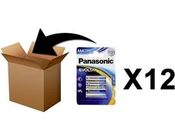 PANASONIC Batterijen - Evolta AAA-LR03 X 4 - Box 12 Pack