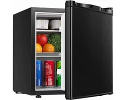 Noordvale 46L Mini Réfrigérateur - Mini bar - Combiné congélateur - Porte réversible - Mini Frigo - Compartiment congélateur - Noir - 44,4x46,8x48,3CM