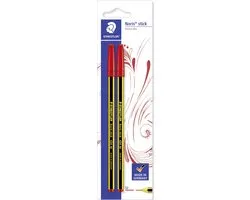 Staedtler Noris stick 434 Rood Stick balpen Medium 2 stuk(s)