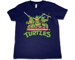 Teenage Mutant Ninja Turtles Teeange Mutant Ninja Turtles Distressed Group kinder-T-shirt, marineblauw