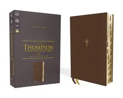 NASB, Thompson Chain-Reference Bible, Leathersoft, Brown, 1995 Text, Red Letter, Thumb Indexed, Comfort Print