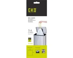 EKO Sac poubelle avec cordon de serrage blanc 3-6 litres type A - 1 rouleau