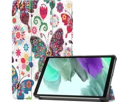 Samsung Galaxy Tab A7 Lite Housse - Samsung Galaxy Tab A7 Lite Case Butterfly - Samsung Tab A7 Lite Case Book Cover