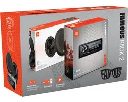 JBL Famous Pack 2 - Autoradio Celebrity150 + Stage2 65M Autospeakers – USB/SD/FM – 480 W – Complete Car Audio Upgrade