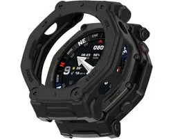 Strap-it Rugged TPU case geschikt voor Amazfit T-Rex 3 Pro - Optimale bescherming - Beschermhoesje - Bescherming tegen krassen en stoten (Black)