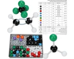 Atom Link Chemie Molecuul Building Kit met Elektronenorbitalen - Molecuulstructuur Set voor Anorganische en Organische Structuren - Chemie Onderwijs voor Leraren en Studenten - 179 Stuks - Geschikt voor Atommodellen - Kleurrijk.