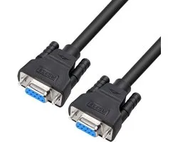 DTech 1,5 m DB9 naar DB9 RS232 seriële kabel bus naar female verlenging nul modem kabel eenvoudige TX RX crossover kabel voor gegevenscommunicatie