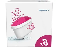 Waterfilterpatronen voor waterkan - magnesium AquaMax - actieve koolfilter - verpakking van 6 stuks