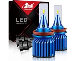 WinPower H11/H8/H9 LED Headlight Bulb 35W 6000K Super Bright Xenon White 12V Canbus Fit Car/Motorcycle Upgrade Replacement Fog Light Headlight, 2 Bulbs