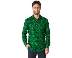 Suitmeister St. Pats Green - Heren Overhemd - St. Patrick's Day - Groen - Maat L