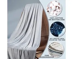Koelende lichte zomerdeken dubbelzijdig koel bed deken met Arc-Chill Cool Touch-vezel blijf koeling beddengoed voor nachtzweet Q-Max 0.43 Anti-allergie zacht ademend grijs 150x200 cm