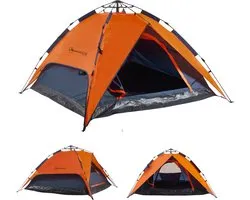 Hikemeister ® Kampeertent, 3-Persoons Automatic Pop-Up Tent - 200 x 200 x 145 cm - Backpacking Tent met binnentent
