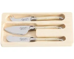 Laguiole Style de Vie Kaasmessenset Premium Line - 3-delig - Parelmoer