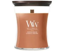 WoodWick Hourglass - Pumpkin Praline - Bougie parfumée Medium - 60 heures de combustion
