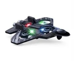 Drone RC - Wonky Air SkyCopter - Drone pour débutants - 2 batteries - Flip à 360° - Éclairage LED - 2,4 GHz - Noir - Cadeau parfait pour adolescent / Cadeau d'anniversaire