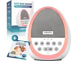 Somnifiq Droomei White Noise Machine - White Noise Baby - Witte Ruis Machine met 7-kleuren nachtlampje - 29 rustgevende geluiden