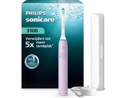 Philips Sonicare 3100 Series – Elektrische Tandenborstel – Paars – Wittere tanden – Met reisetui – HX4033/27