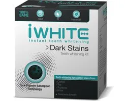 Kit de blanchiment iWhite Dark Stains avec 10 embouts prêts à l'emploi - Kit de blanchiment pour éliminer les taches causées par le café, le thé, le tabac et le vin rouge