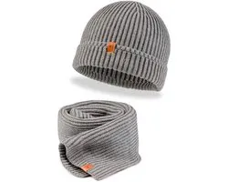 DTCH.FIT Beanie & Scarf Set German Grey - One Size