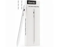 Barev® 2-in-1 Universele Stylus Pen voor Android en iPad – met Echte Dual Mode – voor Tablet, iPad, Android, Windows & Smartphones – Wit