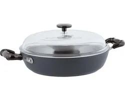 Sauteuse Vintage Sambonet - Incl. Couvercle - Aluminium - Ø28cm - Grijs