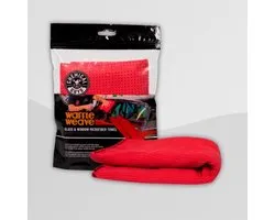 Chemical Guys Waffle Weave Glass & Window Microfiber Towel - Red