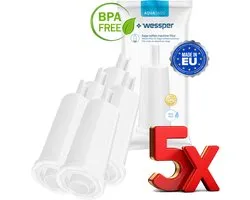 Wessper 5x Waterfilter voor Sage Breville Koffiemachines, Koffiemachine Filtervervanging voor Sage, Sage Barista Express Pro SES008, SES875, SES878, SES880, SES810, SES980, SES990, BES920, BES811