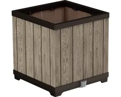 Keter Signature Plantenbak - Vierkant - 45,5x45,5x45,5cm - Ashwood