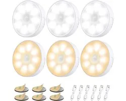 6 Stuk Bewegingssensor Licht Binnen 8 LED's , Electight Nachtlampje